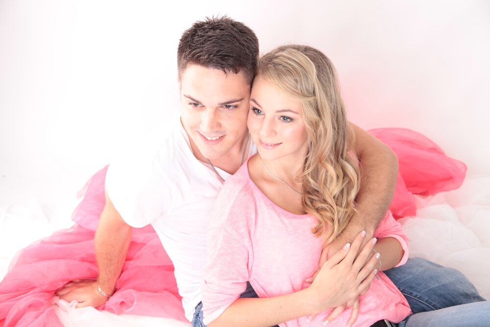 Paar Fotoshooting mit Visagistin